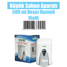 Köpük Sabun Aparatı 500 ml Beyaz Hazneli Vialli