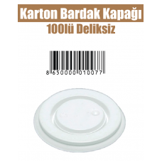 Karton Bardak Kapağı 100'lü Deliksiz