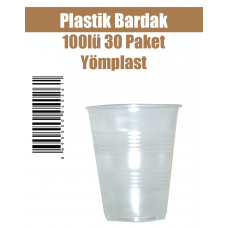 Plastik Bardak 100'lü 30 Paket Yömplast