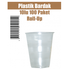 Plastik Bardak 10'lu 100 Paket Roll-Up