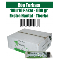 Çöp Torbası 10'lu 10 Paket 600 gr Ekstra Hantal Torba