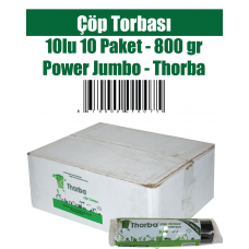 Çöp Torbası 10'lu 10 Paket 800 gr Power  Jumbo Torba