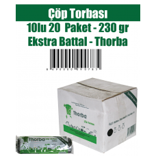 Çöp Torbası 10'lu 20 Paket 230 gr Ekstra Battal Torba