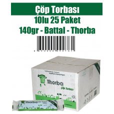 Çöp Torbası 10'lu 25 Paket 140 gr Battal Torba