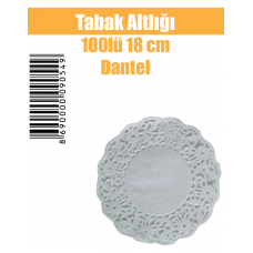 Tabak Altlığı 100'lü 18 cm Dantel