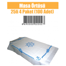 Masa Örtüsü 25'li 4 Paket (100 Adet)