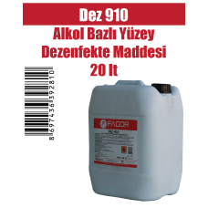 Dez 910 Alkol Bazlı Yüzey Dezenfekte Maddesi 20 Lt