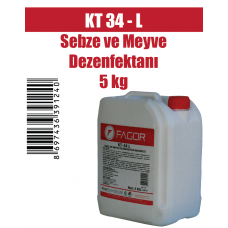 KT 34 -L Sebze ve Meyve Dezenfektanı 5Kg