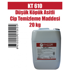 KT 610 Düşük Köpük Asitli Cip Temizleme Maddesi 20 Kg