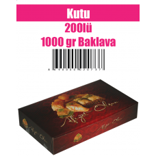 Kutu 200lü 1000 gr Baklava