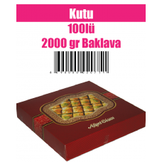 Kutu 100lü 2000 gr Baklava