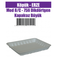 Köpük -ERZE Mod 8/C - 75li Dikdörtgen Kapaksız Büyük