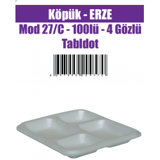 Köpük -ERZE Mod 27/C - 100lü - 4 Gözlü Tabldot 