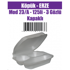 Köpük -ERZE Mod 23/A - 125li - 3 Gözlü Kapaklı