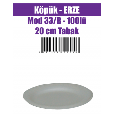 Köpük -ERZE Mod 33/B - 100lü 20 cm Tabak