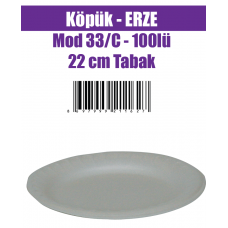 Köpük -ERZE Mod 33/C - 100lü 22 cm Tabak