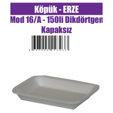 Köpük -ERZE Mod 16/A - 150li Dikdörtgen Kapaksız 2000 gr