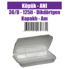 Köpük - ANI 36/D - 125li - Dikdörtgen Kapaklı- Anı