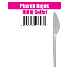 Plastik Bıçak 100lü Şeffaf