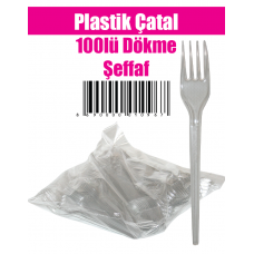 Plastik Çatal 100 lü Dökme Şeffaf