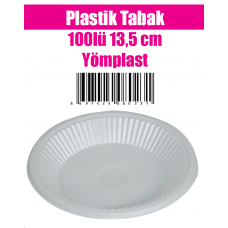 Plastik Tabak 100lü 13,5 cm Yömplast