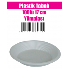 Plastik Tabak 100lü 17 cm Yömplast 