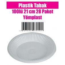 Plastik Tabak 100lü 21 cm 28 Yömplast