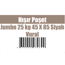 Hışır Poşet Jumbo 25 kg 45 X 85 Siyah - Vural