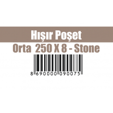 Hışır Poşet Orta 250 X 8 - Stone