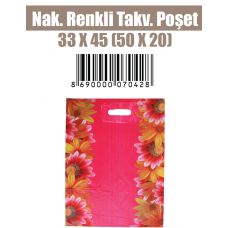 Nak. Renkli Takv. Poşet 33 X 45 (50 X 20)