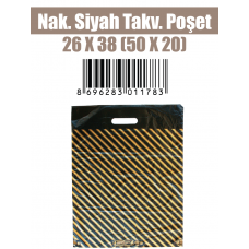 Nak. Siyah Takv. Poşet 26 X 38 (50 X 20)