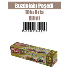 Buzdolabı Poşedi 10lu Orta Kilitli 