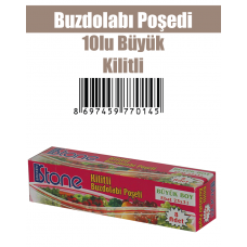 Buzdolabı Poşedi 10lu Büyük Kilitli