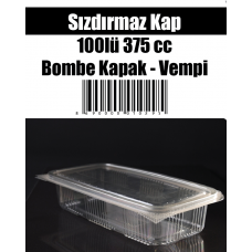 Sızdırmaz Kap 100lü 375 cc Bombe Kapak - Vempi