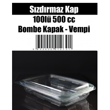 Sızdırmaz Kap 100lü 500 cc Bombe Kapak - Vepmi