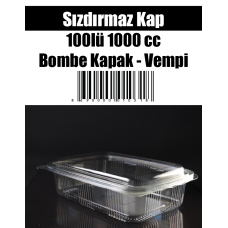 Sızdırmaz Kap 100lü 1000 cc Bombe Kapak - Vepmi