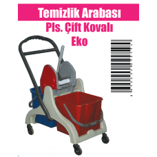 Temizlik Arabası Pls. Çift Kovalı Eko