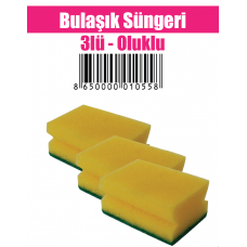 Bulaşık Süngeri 3lü - Oluklu