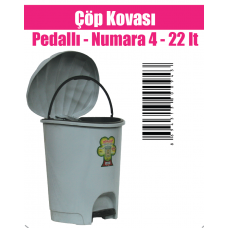 Çöp Kovası Pedallı - Numara 4 - 22 lt