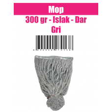 Mop 300 gr - Islak - Dar Gri