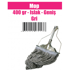 Mop 400 gr - Islak - Geniş Gri